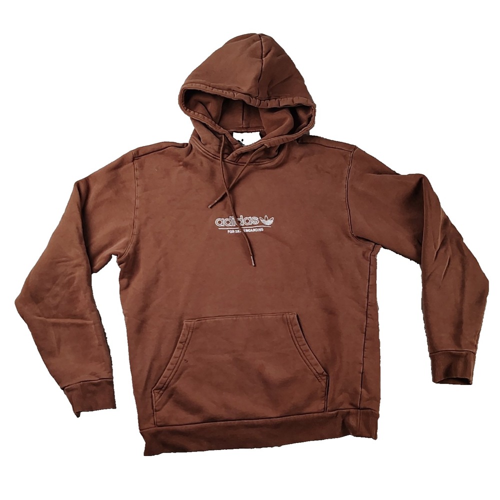 Adidas S 4.0 Strike Through Hoodie Skateboarding Pullover Trefoil Brown IJ0982 *